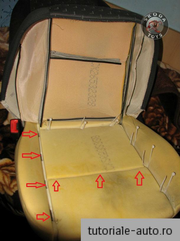 Montare scaune incalzite / demontare tapiterie Octavia 1  