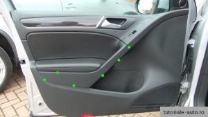 Demontare panouri usi VW Golf 6 si montare lumini avertizare usi