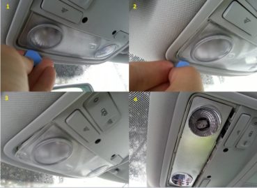 Inlocuire becuri interior DIY VW Golf VI – Jetta VI